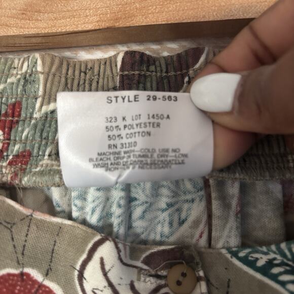 Vintage Ms. Paquette USA Two-Piece Top Flare Skirt Button Up Set Boho Floral-M - Picture 13 of 16